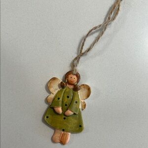 Green Angel Holiday Ornament